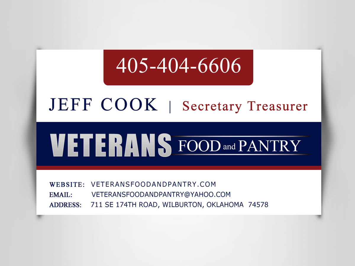 Business Card Design - Veteran Food Pantry