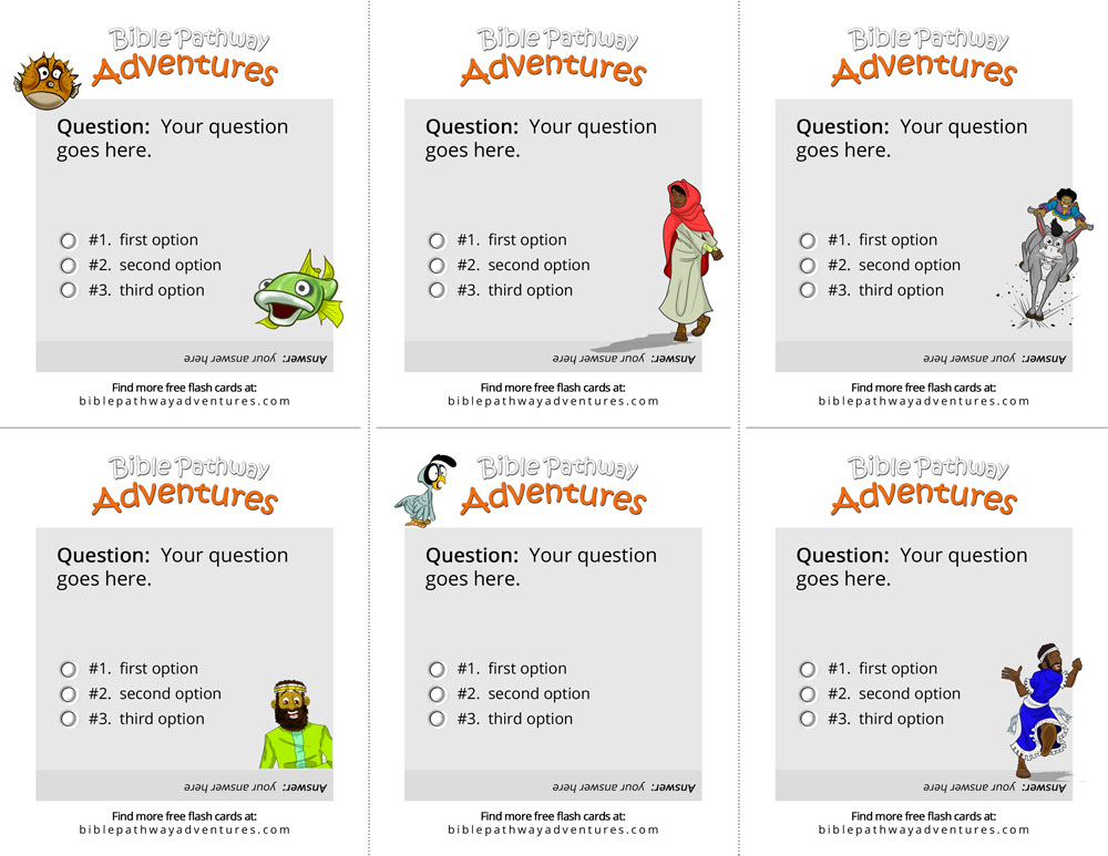 Template-Flash Cards - multiple choice