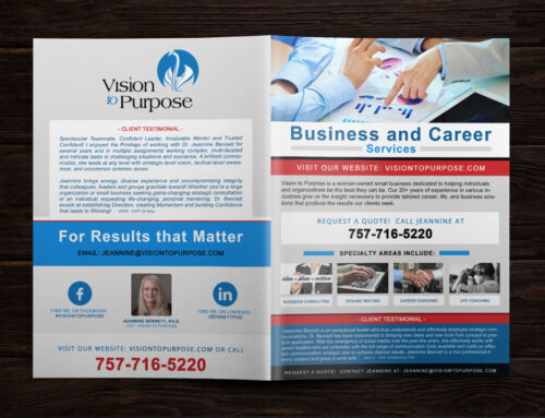 Custom Brochure Design 4 Page Consulting Firm