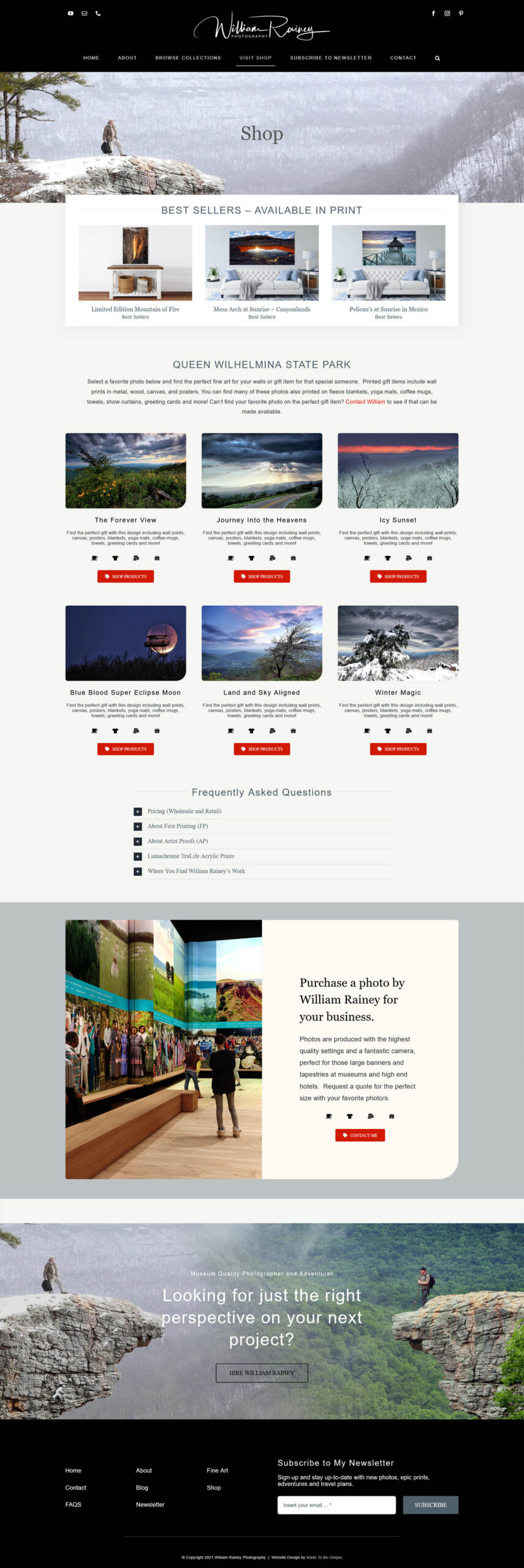 WordPress Website Design Photography Avada – shop